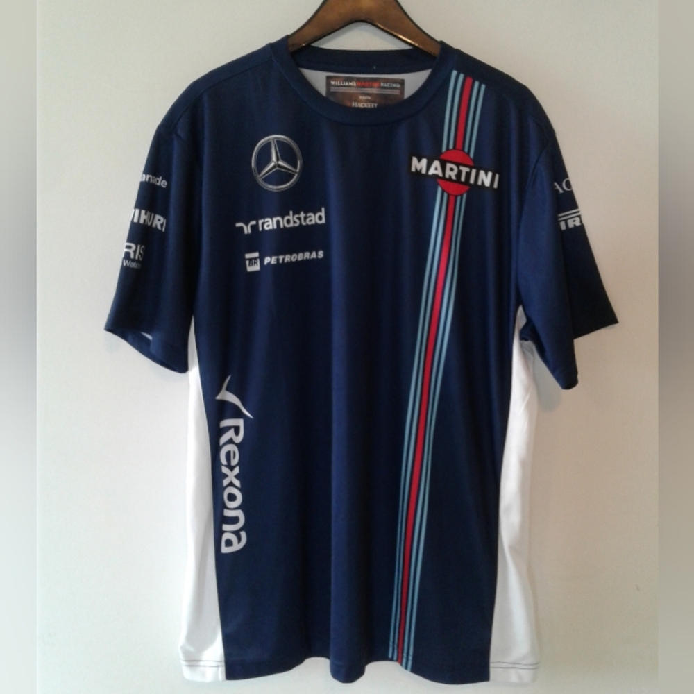 Hackett London Williams Martini Racing Formula 1 Mercedes jersey shirts Mens XXL